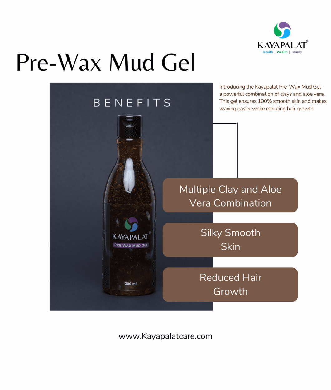 Pre-Wax Mud Gel – Prepare and Protect Your Skin for Waxing - Kayapalat Care